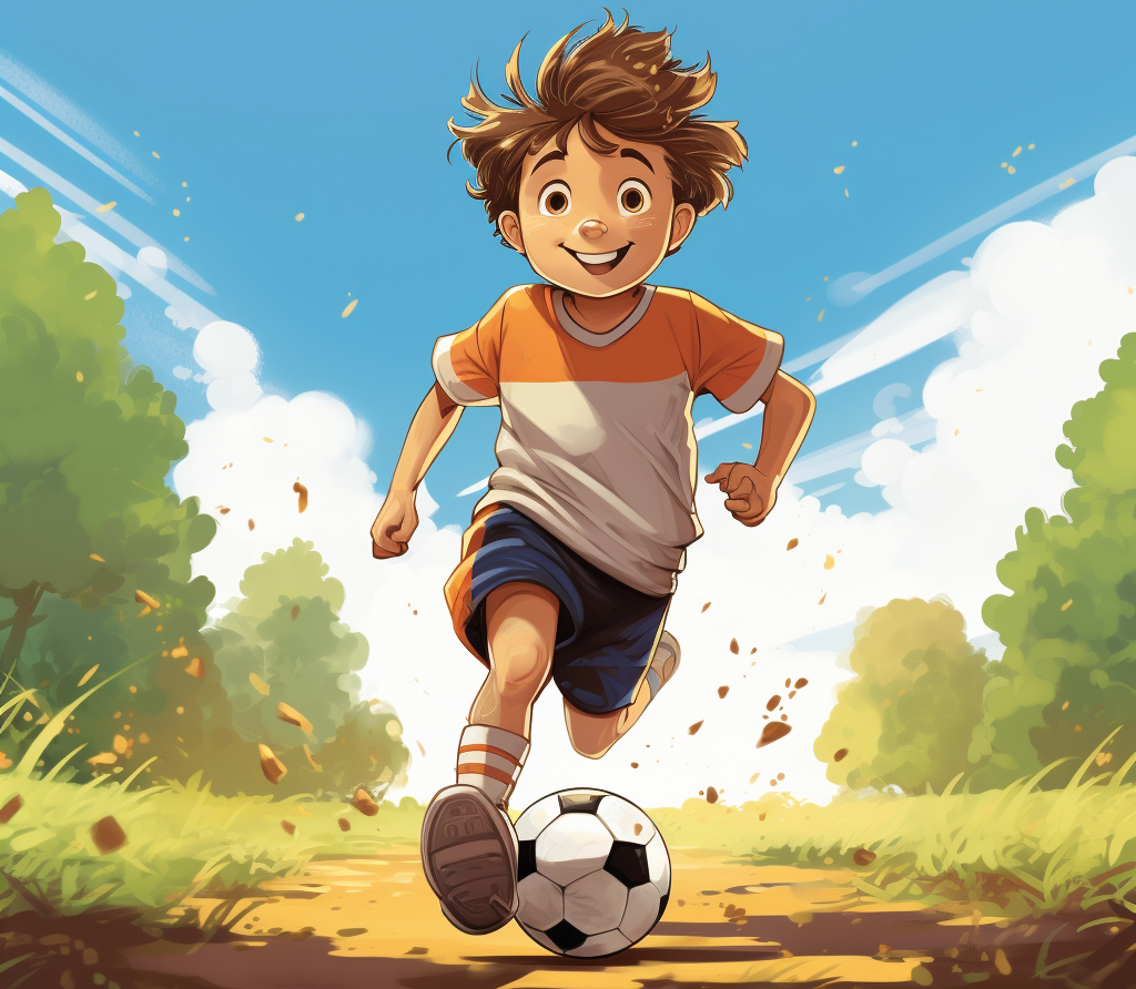futbol oynayan çocuk
