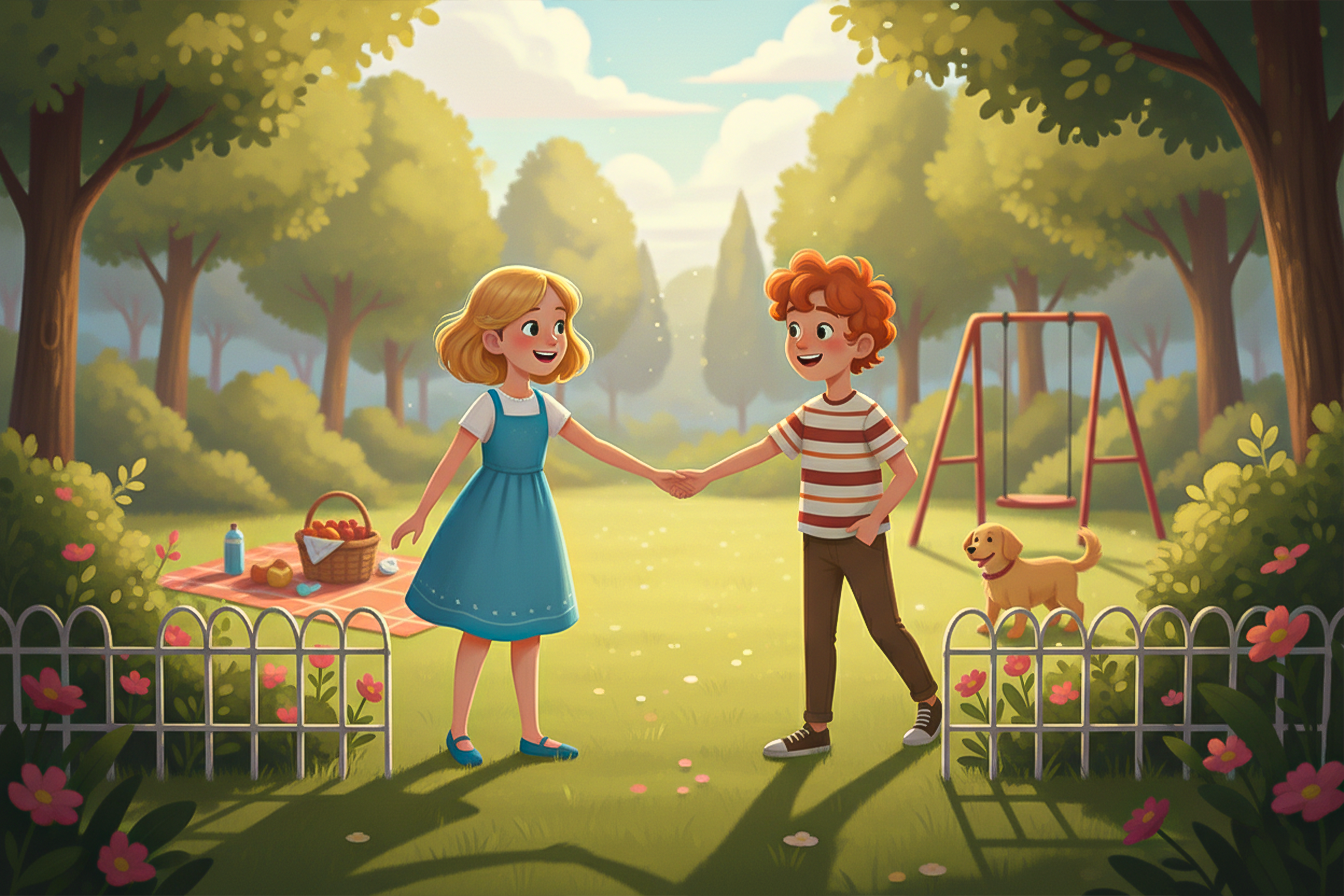 İlk defa tanışan iki çocuk.