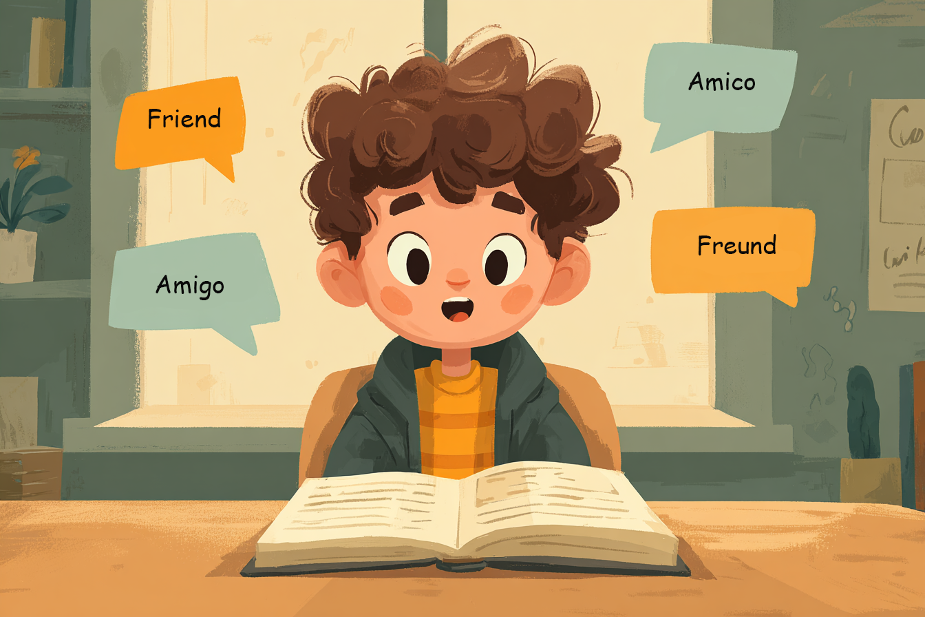 Çok dilli çocuk İngilizce öğreniyor