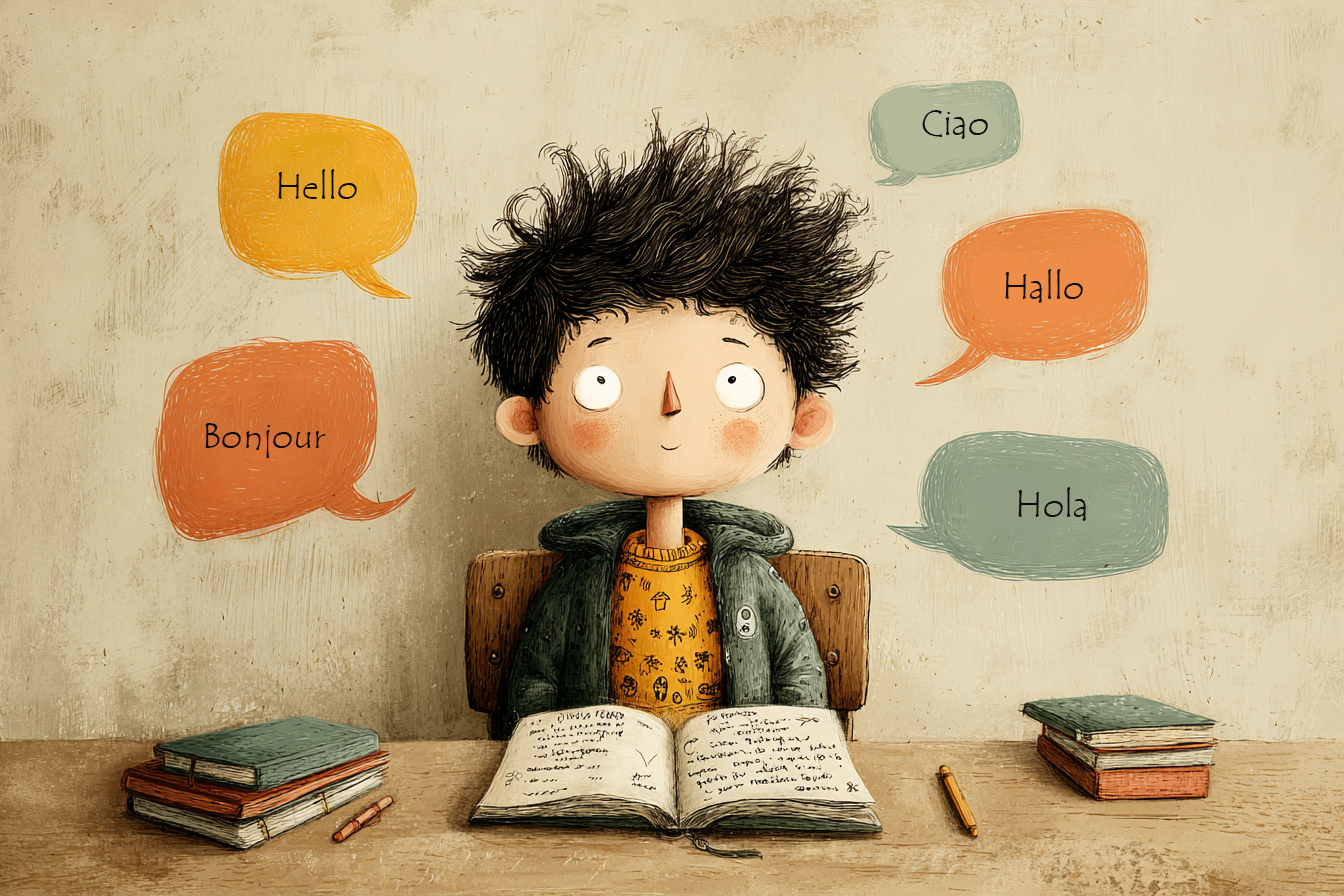 Çok dilli çocuk İngilizce öğreniyor